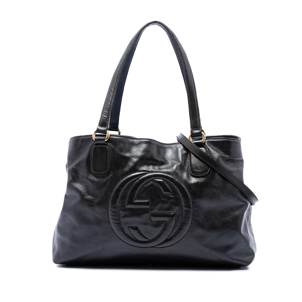 Pre-Loved Gucci Medium Patent Soho Working Satchel